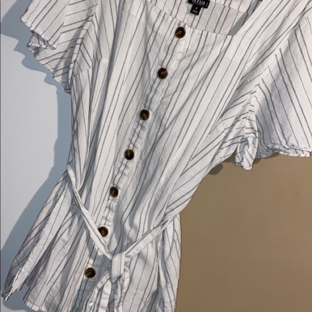 Belted button down tunic
